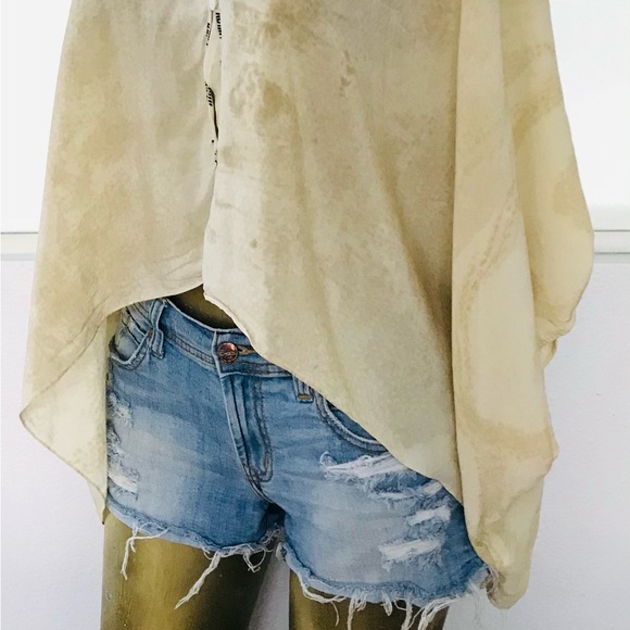 LAURA SIEGEL Handcrafted SLOUCHY Bohemian SILK BLOUSE Medium - Picture 8 of 14